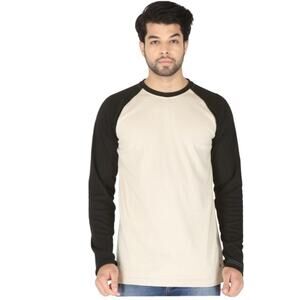 Forge FR Men’s Sand Black Flame Resistant Long Sleeve Baseball Work Tee NEW